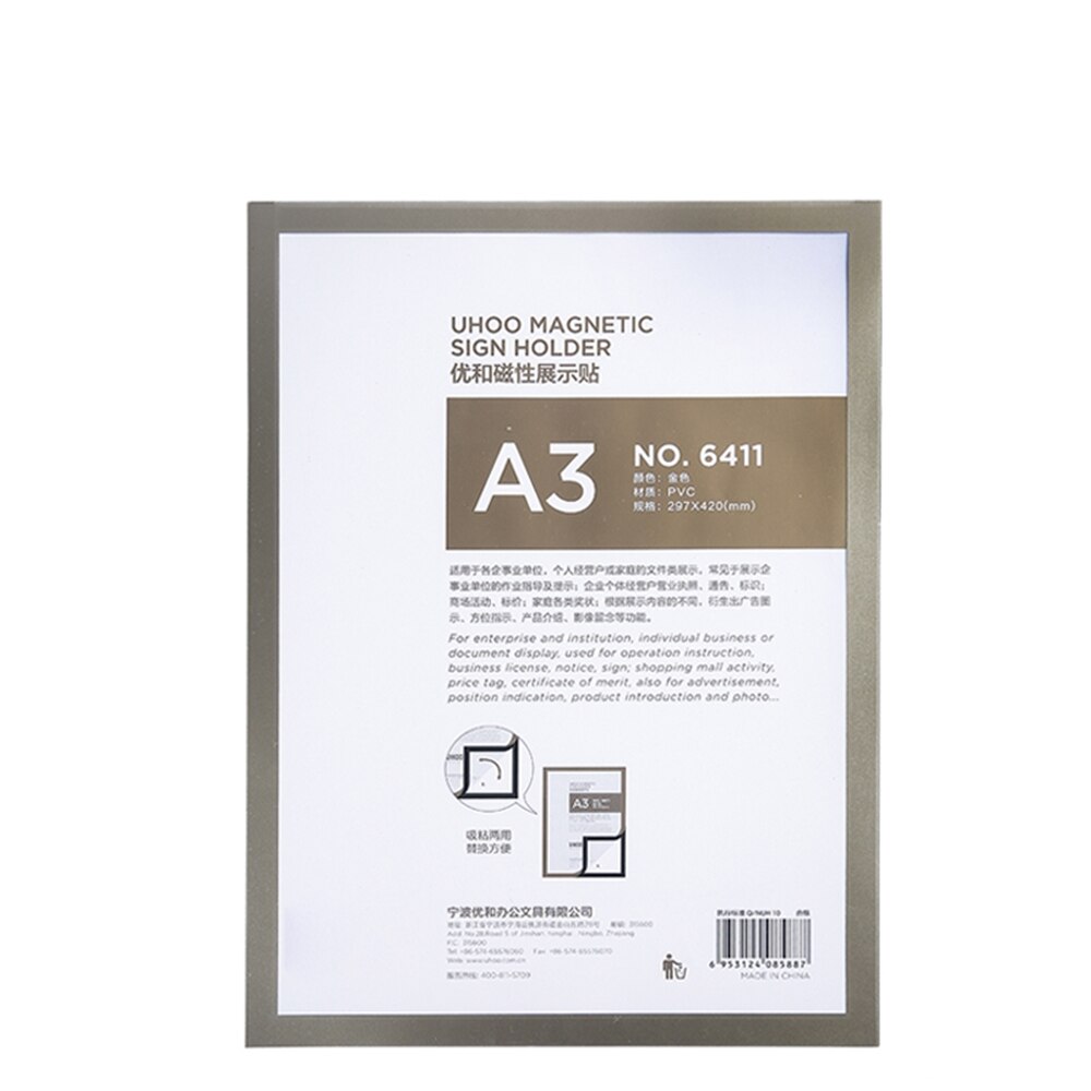 Plastic Pvc Poster Picture Paper Display Holder Frame A5 A3 A4 Store Advertisement Sign Frame
