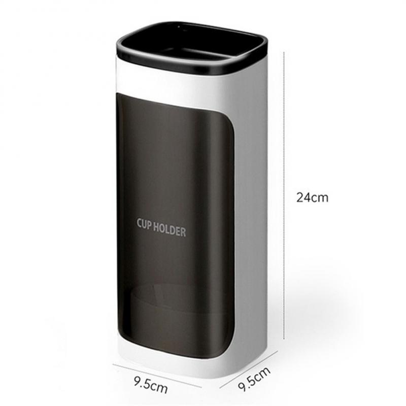 Dispensador de agua, soporte para vasos de papel, soporte para vasos de papel, estante de almacenamiento para tazas, organizador automático de cuentagotas para tazas: YELLOW