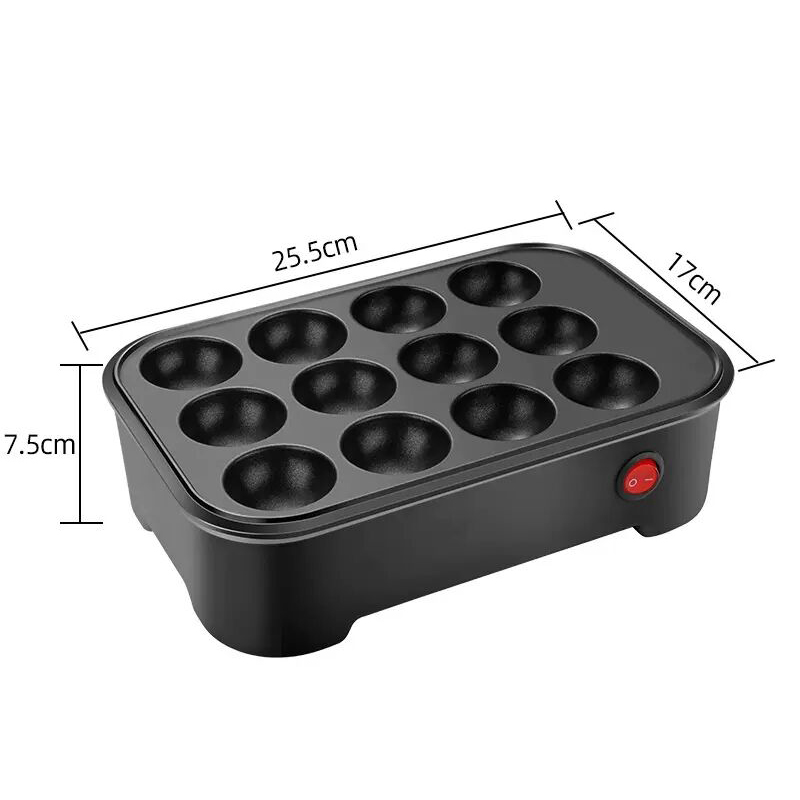 Elektrische Takoyaki Hersteller Ei Omelett Herde Krepp Pfannkuchen Gebraten Steak Braten Pfanne Chibi Maruko Backen Maschine Krake Bälle Grill: Braun