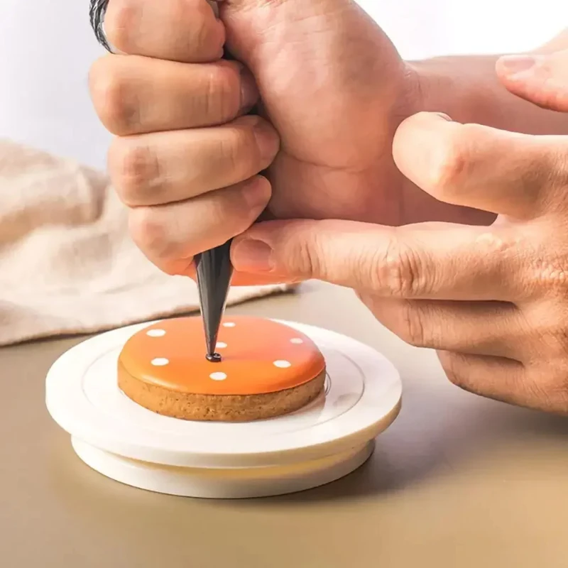 DIY Cake Rotary Table Mini Plastic Fondant Cake Turntable Revolving Platform Stand Rotating Home Kitchen Tools Round Cookie