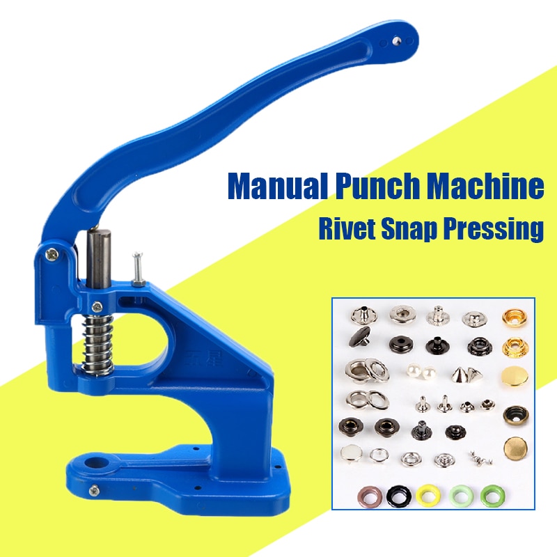 Diy snap presning maskine hul manuel installationsværktøj gennemføring øje hånd tryk presse klemme værktøjsmaskine hjemmefabrik