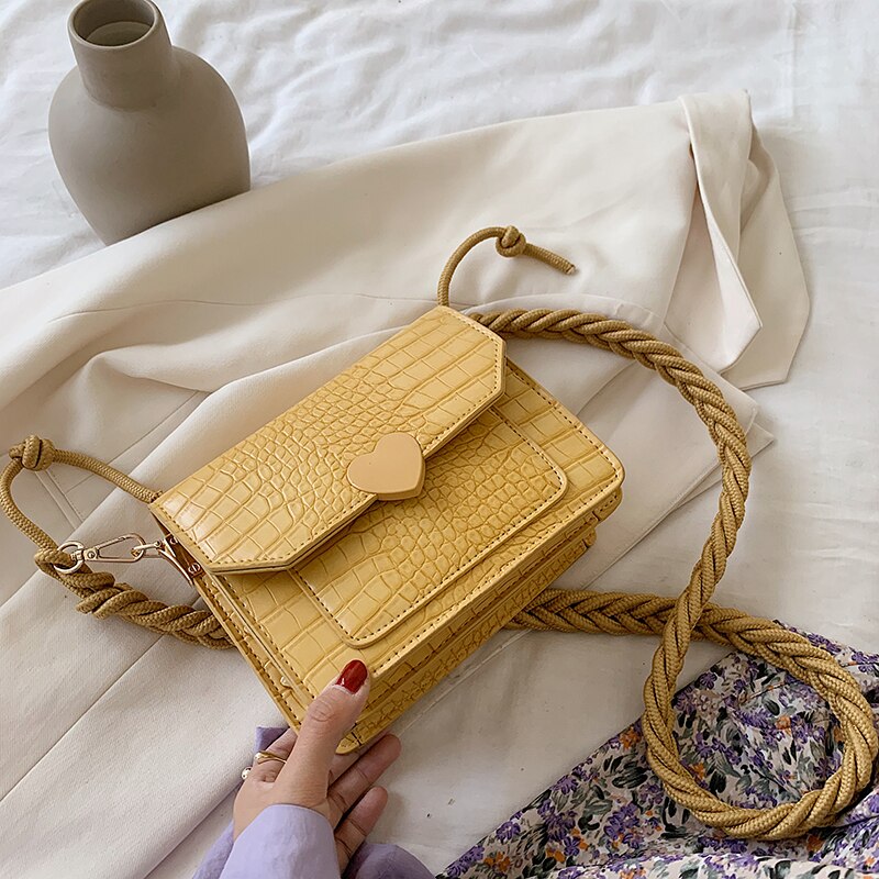 Zomer damestas schoudertas casual damestas effen kleur pu damestas steenkorrel crossbody tas kleine vierkante tas