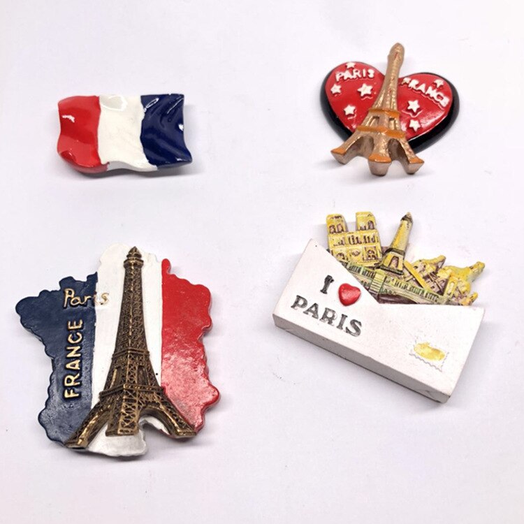 3d harpiks kjøleskapsmagnet eiffeltårnet fransk paris tur souvenir kjøleskap magneter avtagbar kjøkkenmagnet klistremerke hjemmeinnredning