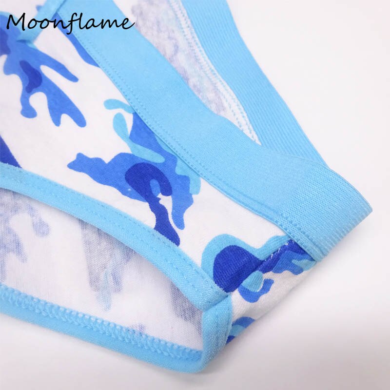 Moonflame 5 pcs/lots Ladies Lingerie Print Women Cotton Briefs Panties 89153