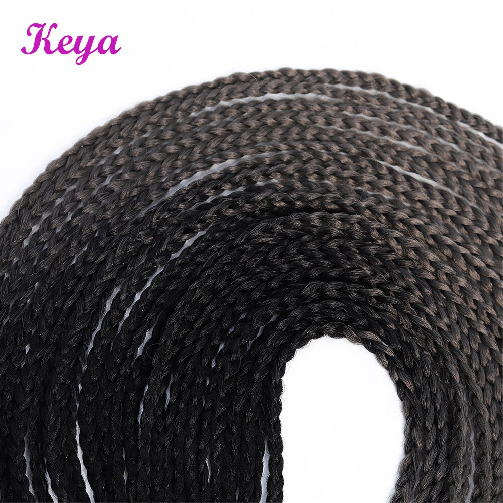 Crochet Box Braids 24 Inch Heat Resistant Fiber 24 Strands Synthetic Crochet Hair Extensions Ombre Pink Hair Blue Box Braids