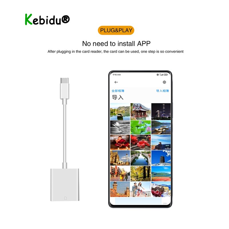Kebidumei 2 in 1 speicherkartenleser usb 3.1 typ c otg secure digital flash-speicher für laptop-adapter für handys