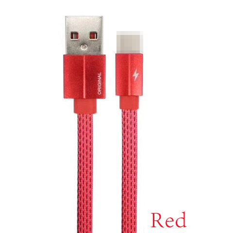 Cabo de carregamento rápido usb, cabo de nylon trançado para xiaomi huawei lg samsung: Vermelho / 20cm