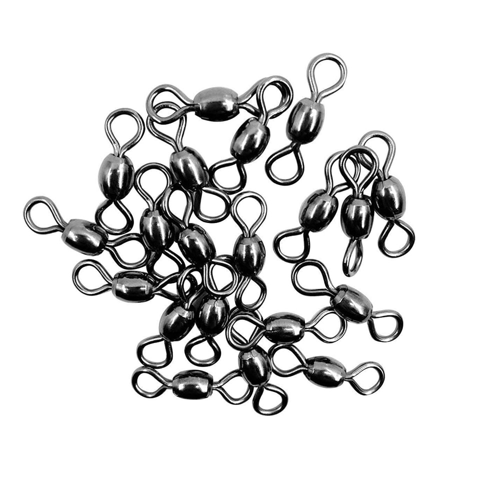 50 stuks kraanviswartel met massieve ring, zwarte kraanwartel, visterminal connector maat 2 4 6 8 10