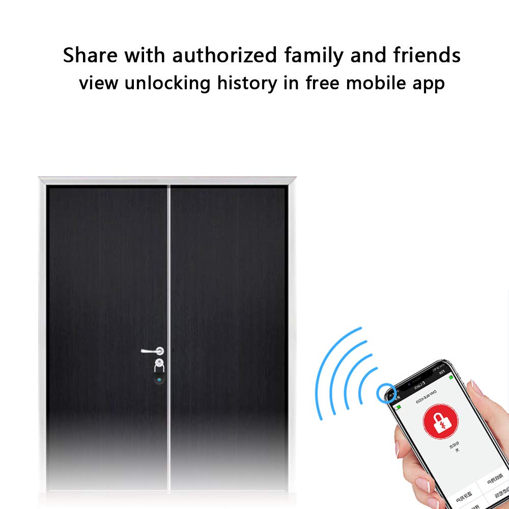 Portable bluetooth Lock Smart Padlock Keyless Fingerprint Lock Anti-Theft Security Door Padlocks for Bag Drawer Suitcase