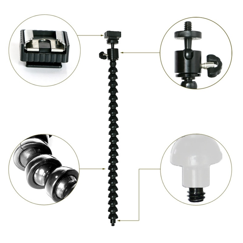 Flexible Arm Bracket Bendable Flashlight Stand for Dslr Camera Flash Bracket Adapter Mount Shoe Flash Holder for Flash Led L