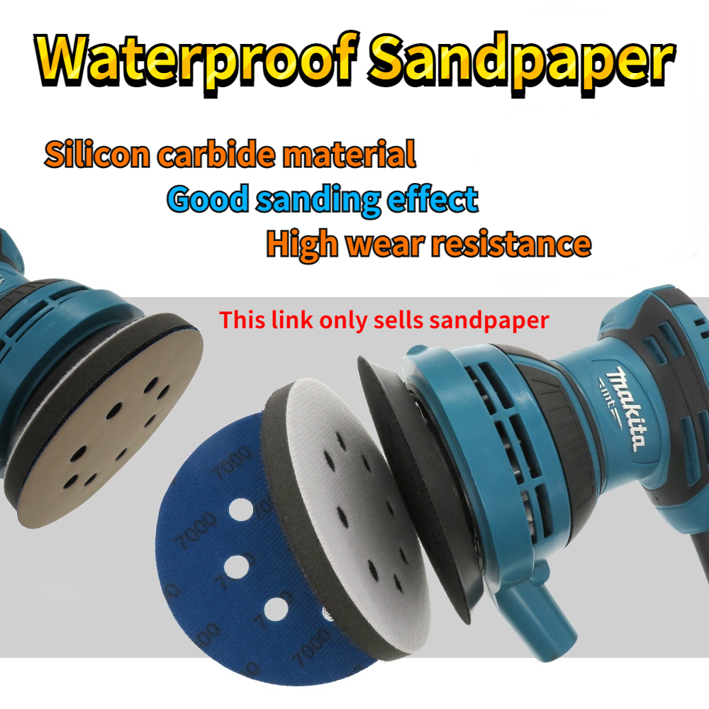 5inch Sandpaper 125mm 60-10000 grit Round Shape Sanding Discs Hook Loop Sanding Paper Buffing Sheet Sandpaper 8 Hole Sander Pad