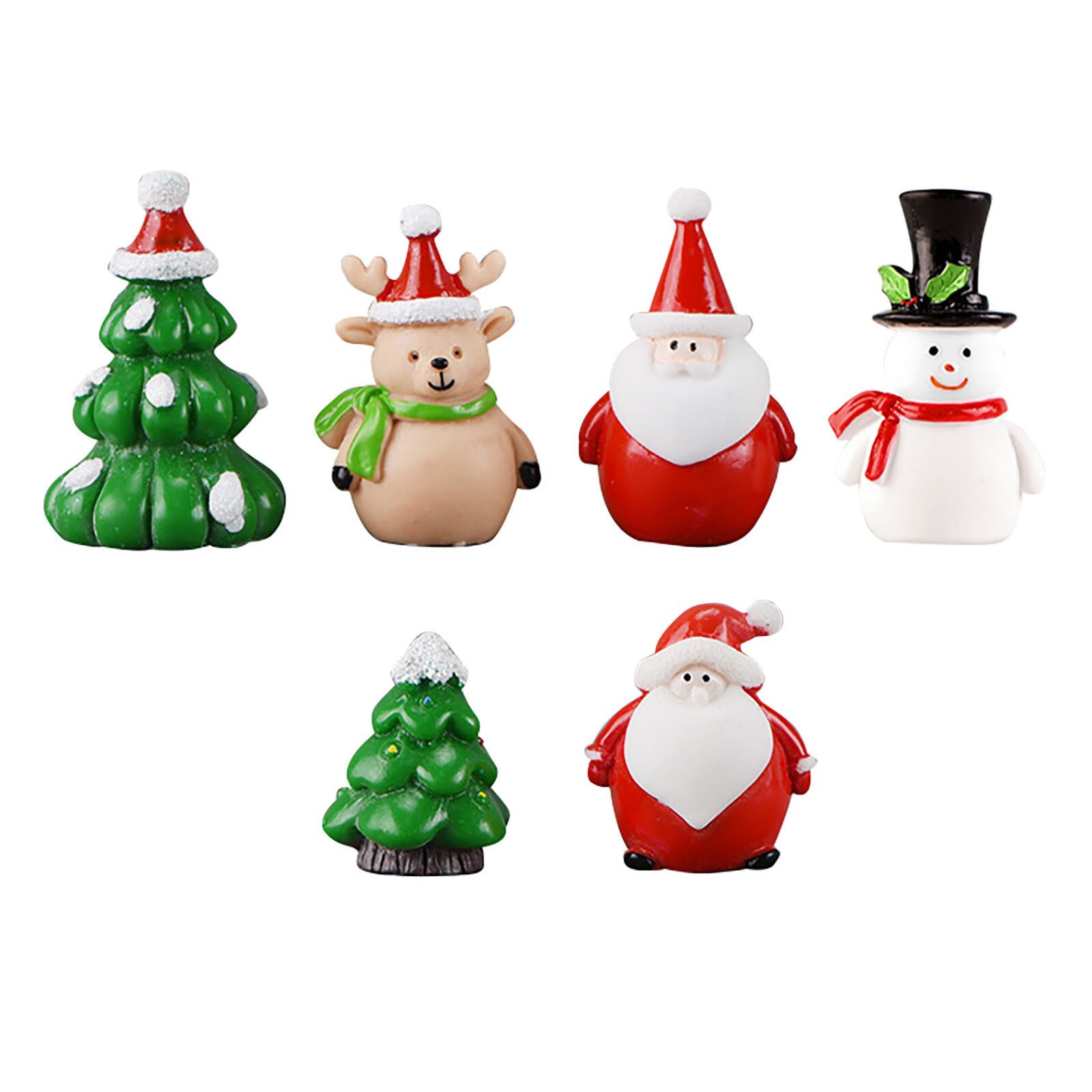 Kerst Weinig Sneeuwman Speelgoed Mini Mensen Kerstman Snowman Xmas Boom Figuur Pop Speelgoed Microscopische Decoratie