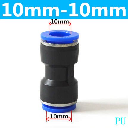 Pneumaattiset liittimet kiinnitys muoviliitin pu  pg 4mm 6mm to 8mm 10mm ilma-vesiletku putki työnnä sisään suorat kaasun pikaliittimet: Pu -10
