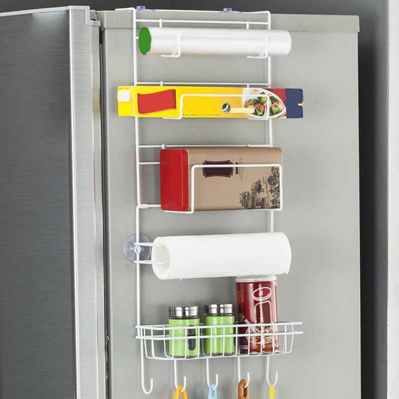 Køleskab sidevægsbøjle køkkenopbevaringsstativ multifunktions hængende hylde ghs 99: Default Title