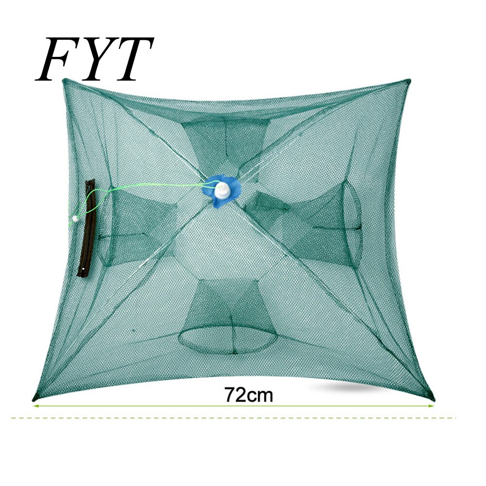 Wzmocnienie 4-20 otworów automatyczna sieć rybacka nylonowa składana pułapka na ryby dla ryb krewetki rybki krab obsada siatka sieć rybacka: 4 enter