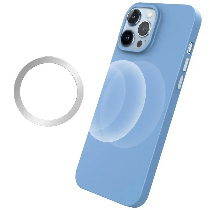 1-5 SZTUK Metalowy pierścień do bezprzewodowego ładowania Magsafe Naklejki z blachy żelaznej Magnes Uchwyt samochodowy na telefon Dysk samoprzylepny do iPhone'a 15