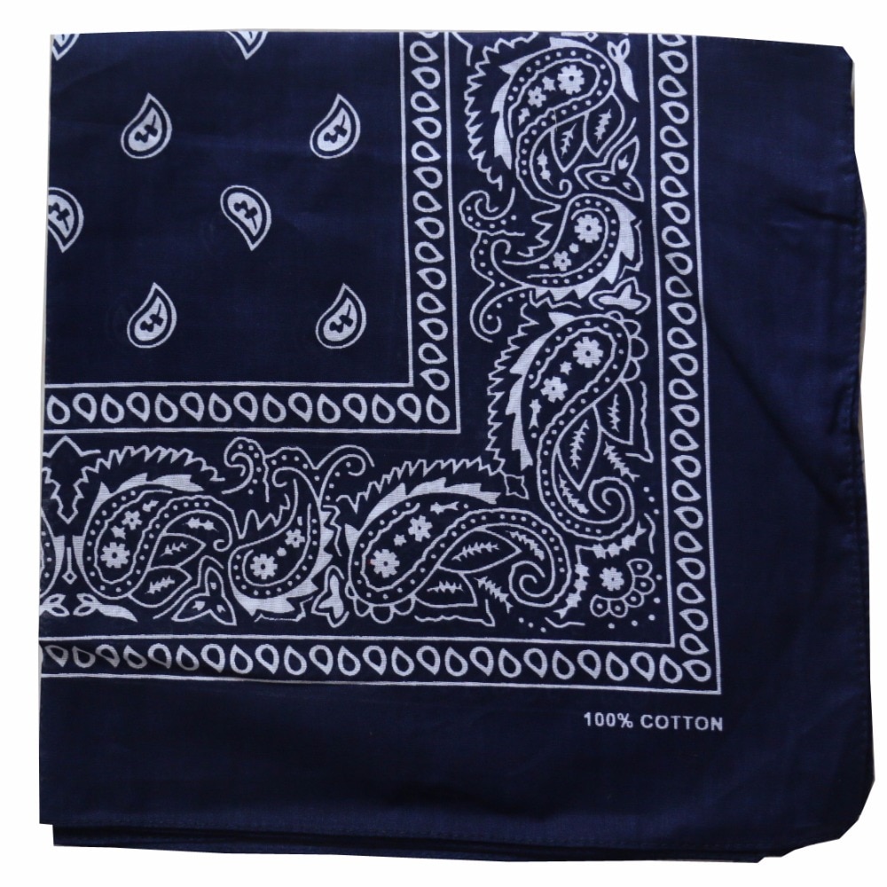 Winfox hofte hopp punk bomull svart hvit marine rød paisley bandana hodeplagg skjerf til herre dame