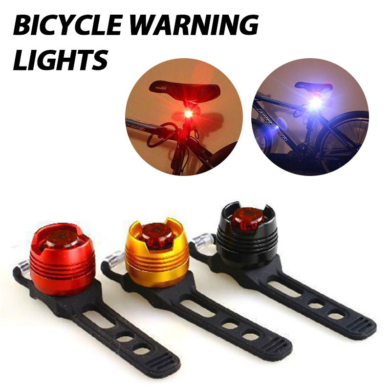 Bicycle Rear Light Aluminium Bicycle Super Bright LED Lights Front Rear Tail Helmet Flashing Lamp Waterproof Safety Warning Lamp