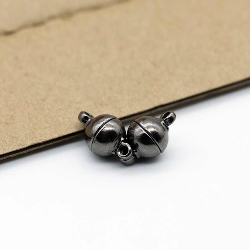 5Pcs Ronde Magnetische Sluitingen Met Schroef 6Mm 8Mm 10Mm Armband Ketting Magneet Sluitingen Aansluitingen Voor Diy sieraden Maken Bevindingen: 12mm / Zilver