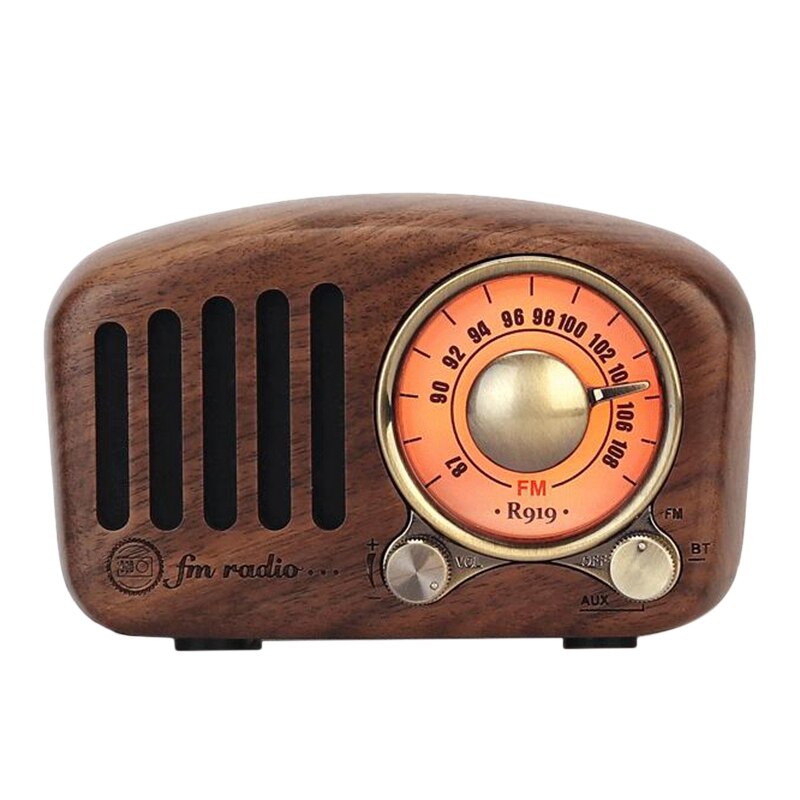 R919 retro Radio Bluetooth Lautsprecher, FM Radio Mit Altmodische Klassische Stil, Bluetooth, Tf-karte Slot: hölzern