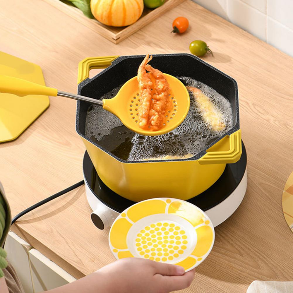 Cuillère à fente exquise, spatule de service, soupe passoire à riz louche passoire en Silicone