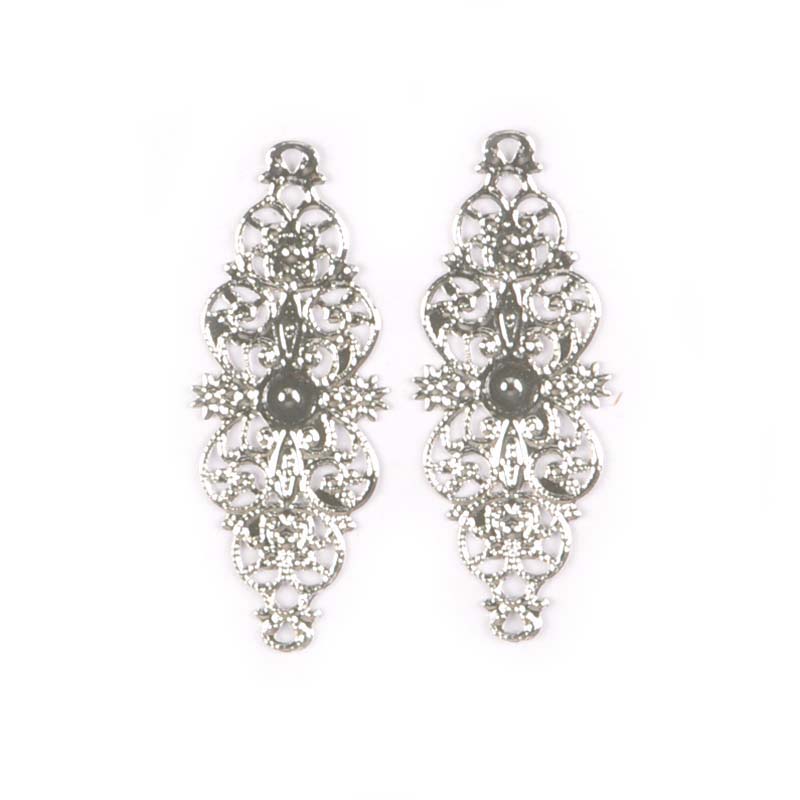 Bronze Tone Flower Filigree Connectors Wraps Embellishments For Scrapbook Home Decoration DIY Metal Crafts Supplies 10Pcs yk0734