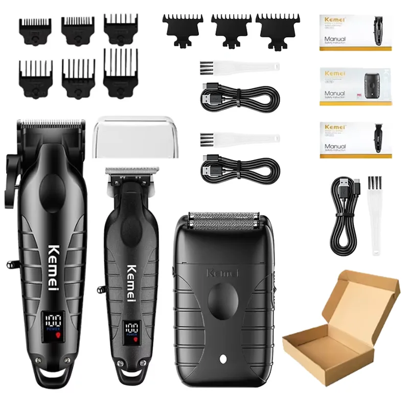 Kemei KM-2290 KM-2293 KM-T95 Cutting Machine Electric Shaver Hair Trimmers With LCD Display Men's Hair Clipper