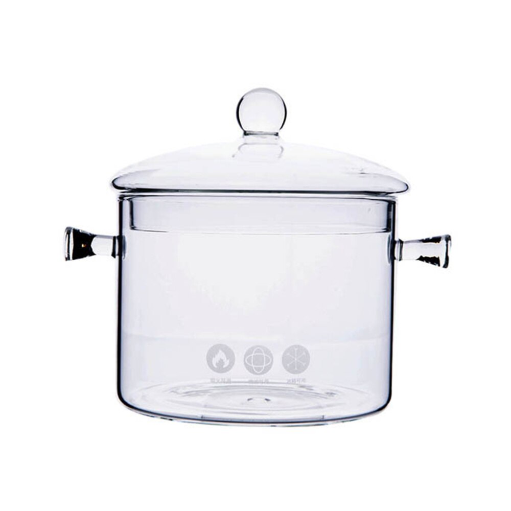 Värmebeständig soppgryta glas kokgryta genomskinlig gryta gryta pan instant noodle pot nudlar skålar för hem kök restaurang
