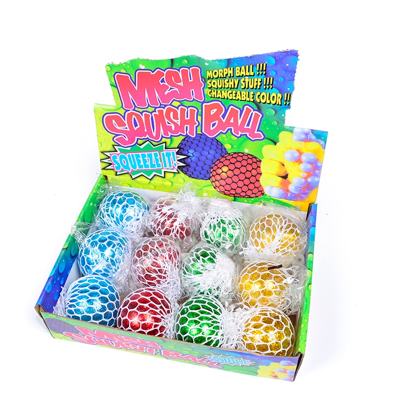 6 cm Grappige Anti-Stress Squishy Bal Druif Squeeze Verkleuren Stemming Autisme Kids & Volwassen Spelen Vent Speelgoed Voor