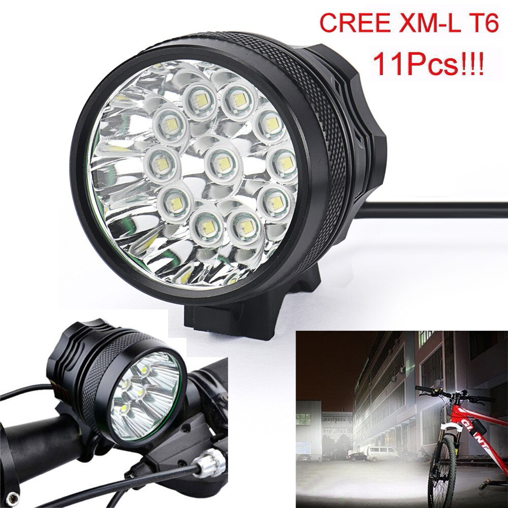 Wandelen LED Spotlight 28000LM Fiets Licht Waterdichte Lamp Zaklamp 8x18650 Batterij 11 x CREE XM-L T6 LED