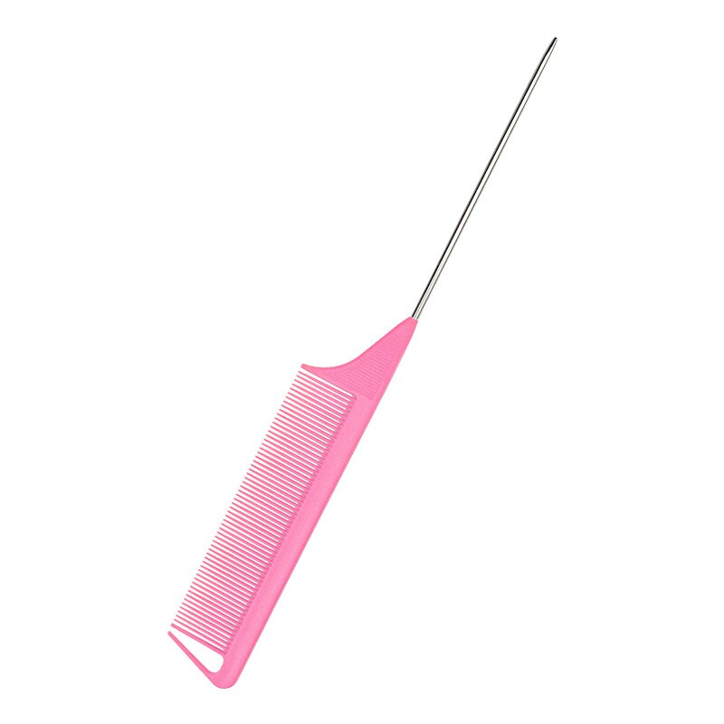 1Pc Professionele Haar Staart Kam Haar Stijl Anti-Statische Fijne Kam Met Rvs Spiked Styling beauty Tools: C