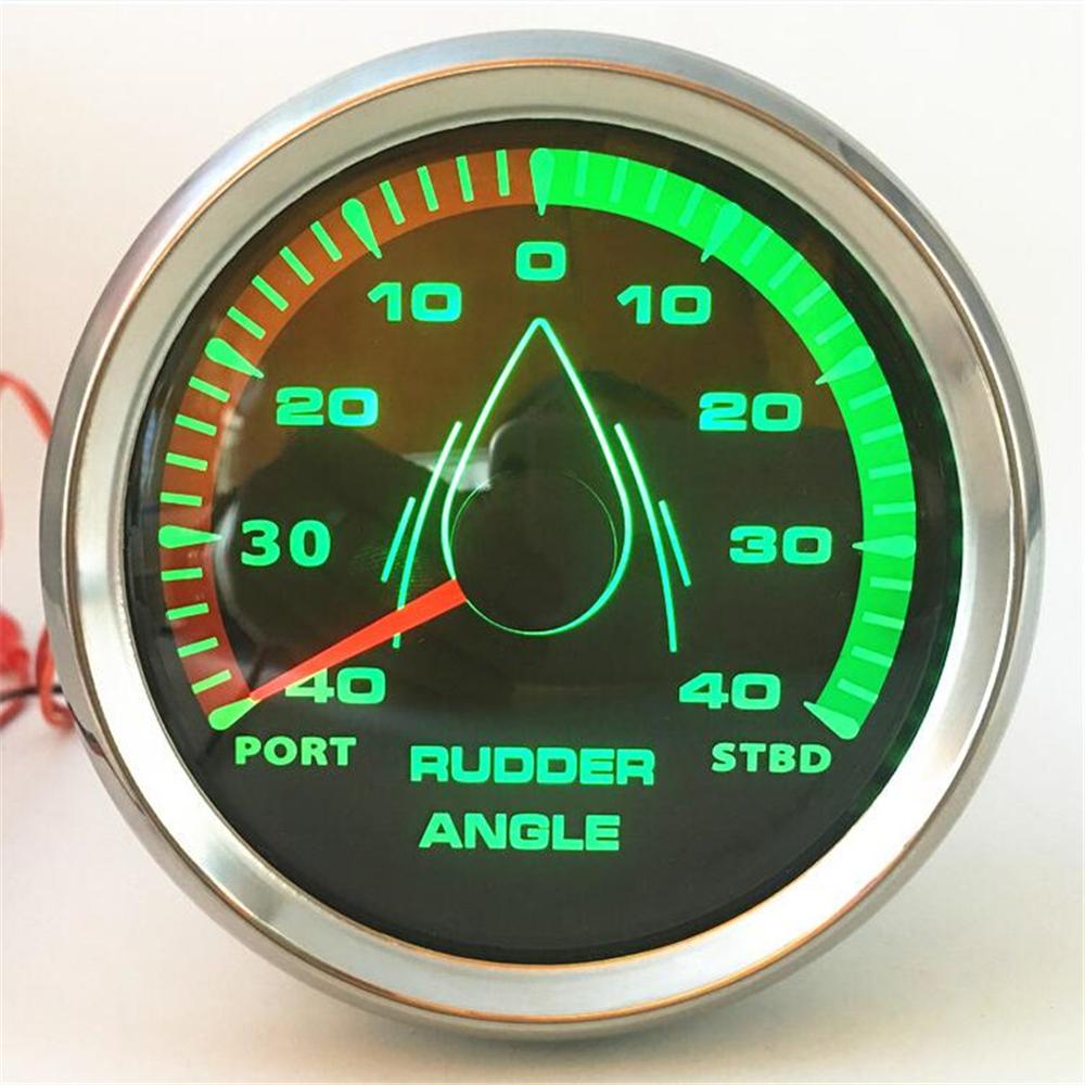 85mm Marine Lcd Rudder Angle Gauges Waterproof IP67 Rudder Angle Meters Instrument 0-190ohm with 8 Kinds Backlight