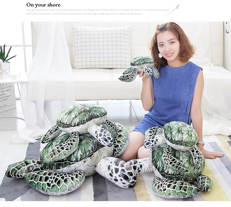 Peluche tortue douce, animaux en peluche, adorables poupées océaniques, coussin pour enfants, oreiller en peluche mignon de dessin animé