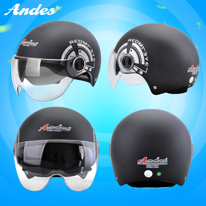 ANDES Helmet Electric Motorcycle Summer Seasons Gray Men Lady Half Helm Locomotive Cute Summer Full Helmet Light