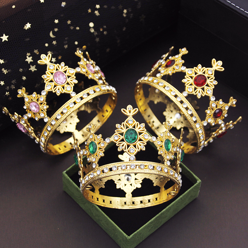 Party Prom Verjaardagstaart Kroon Kleine Tiara's voor Pop Groen Roze Diadeem Bruids Bruiloft Haar Sieraden Tiara's Hoofdornamenten