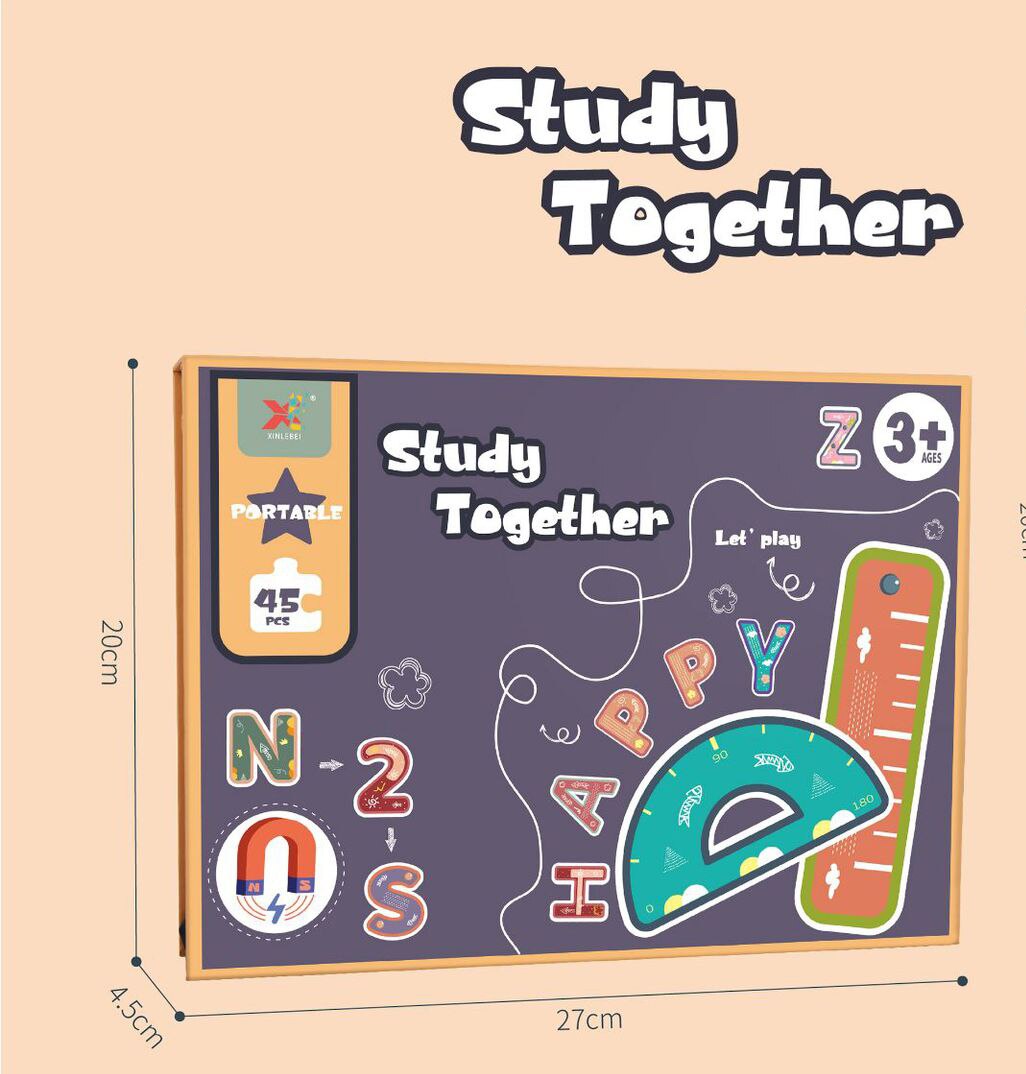 Magnetische Puzzel Kinderen Onderwijs Speelgoed Dier Brief Voertuig Bijpassende Jigsaw Schilderen Set Game Vroeg Leren Speelgoed Voor Baby: letter