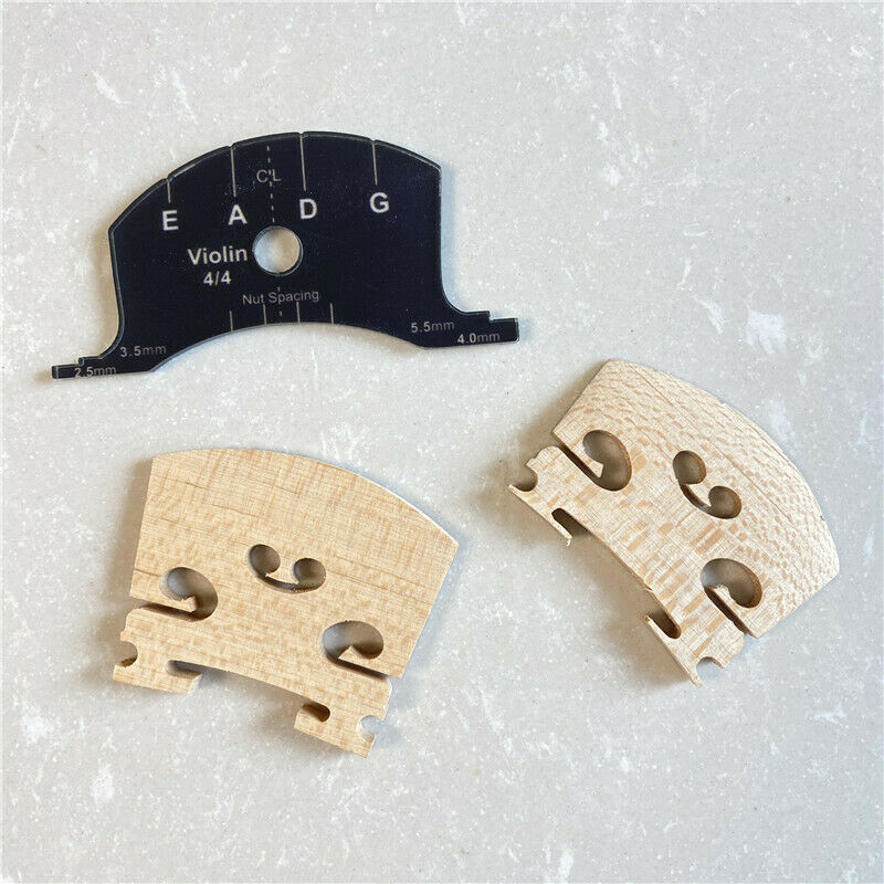 10 stuks vioolbrug 4/4 volledige grootte Fiddle Esdoorn Tool Barok stijl houtpatroon accessoires, viool brug viool onderdelen