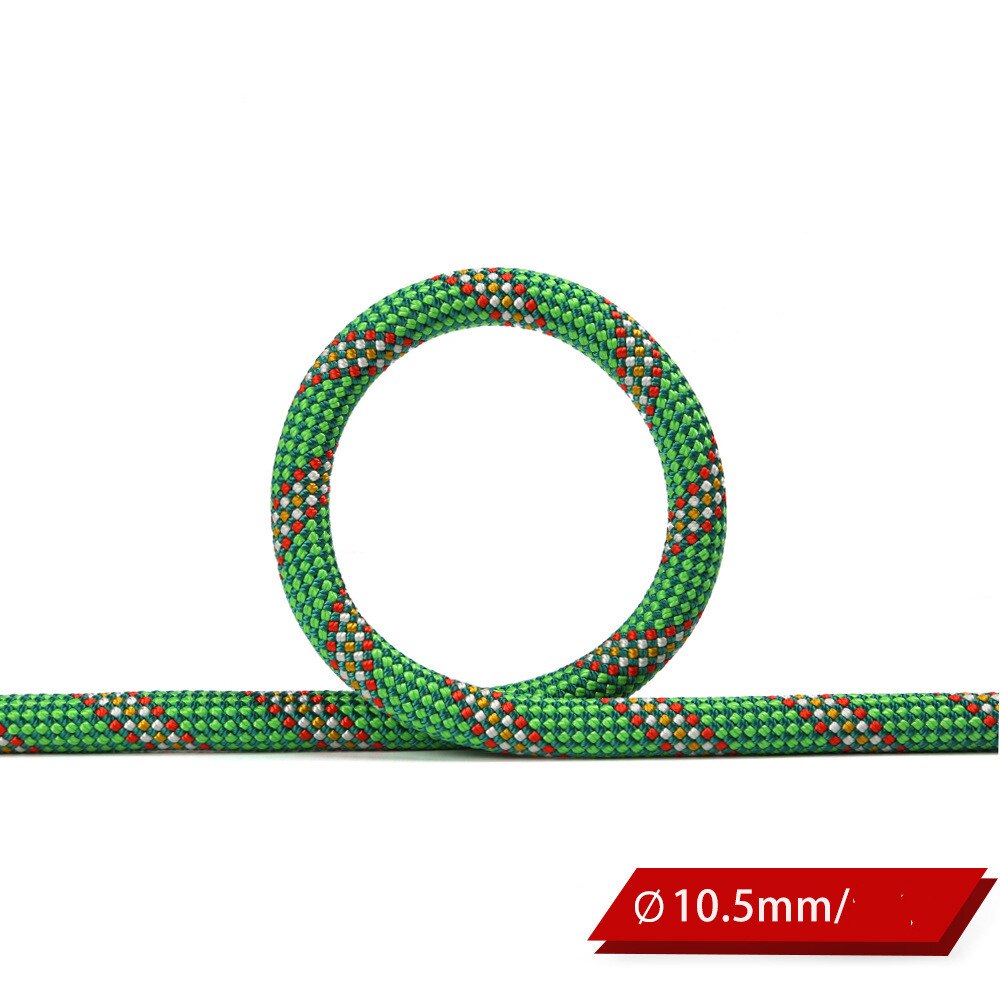 Climbing rope 10m/15m outdoor emergency rope wear-resistant 9.8mm diameter high-strength climbing accessories tool: green / 10m
