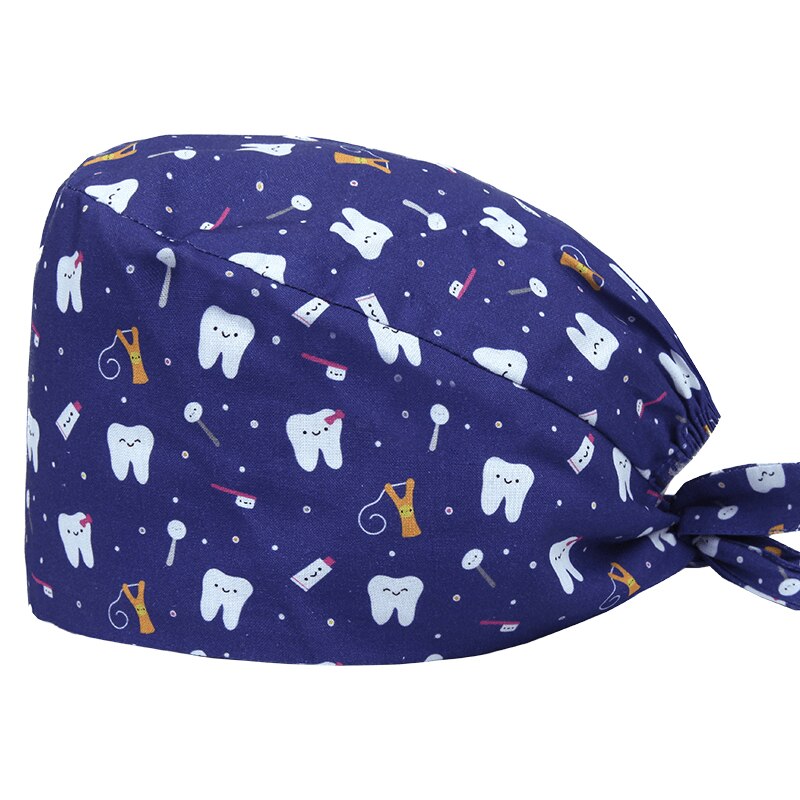 Unisex Surgicals Caps Tanden Print Cap Verstelbare Frosted Cap Laboratorium Pet Shop Frosted Caps Schoonheidssalon Care Winkel Caps