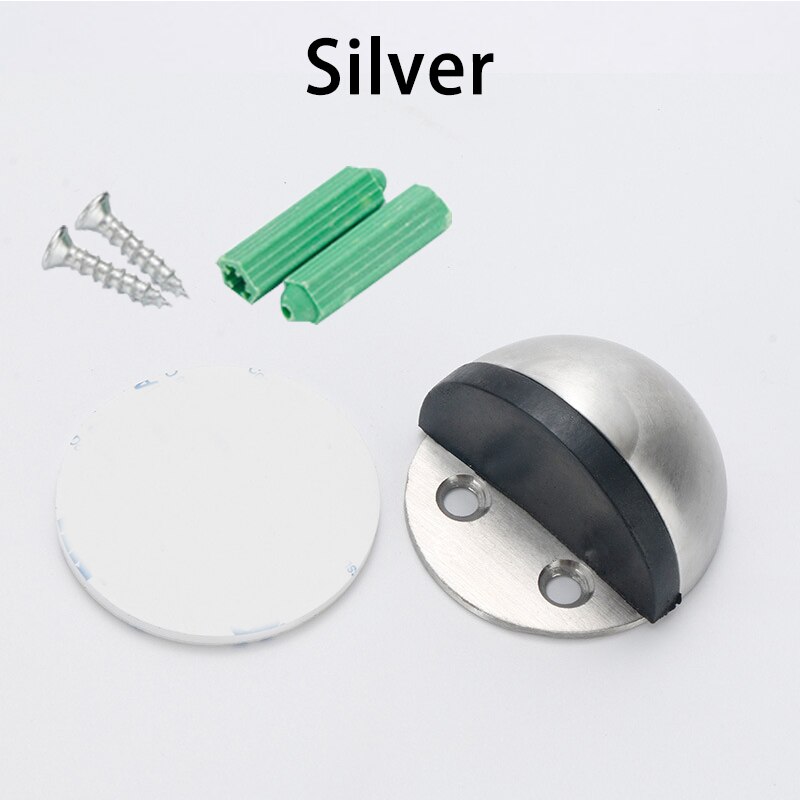 Stainless Steel magnetic door stopper dual catch no punching door bumper wedge wall door stopper: 04