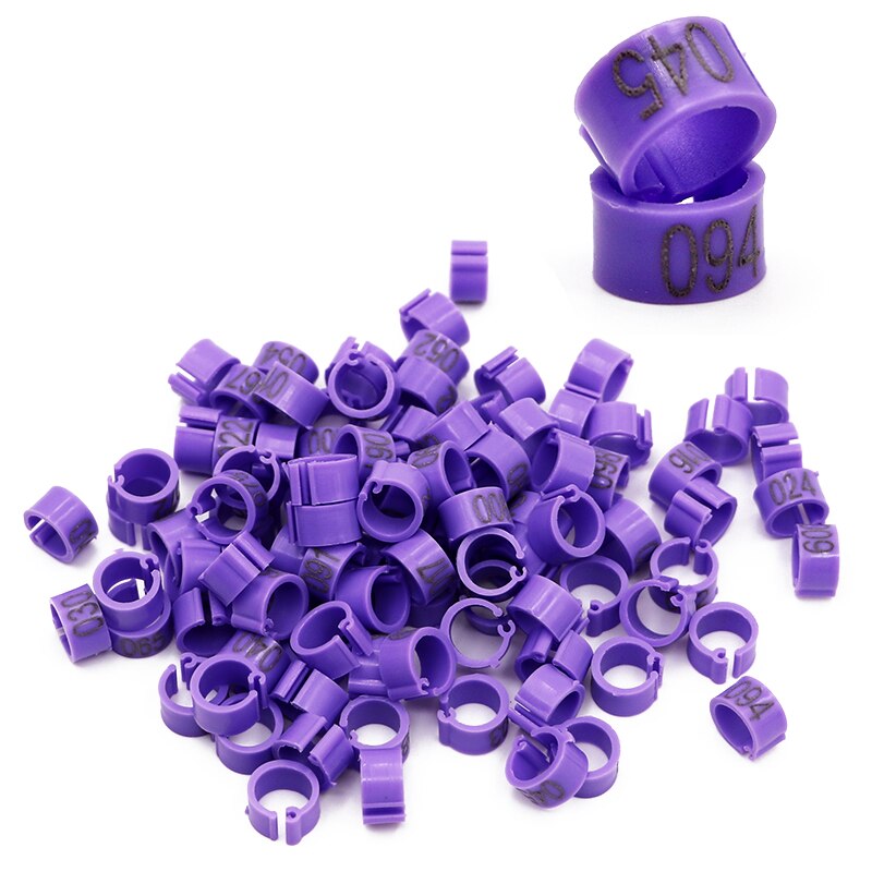 100 Pcs Bird Quail Foot Rings 8mm Pigeon Leg Poultry Dove Bird Parrot Clip Rings Band Foot Ring Pigeon Supplies Bird Appliances