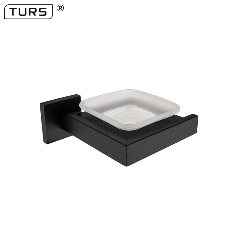 SUS 304 Stainless Steel Bathroom Hardware Set Black Matte Paper Holder Toothbrush Holder Towel Bar Bathroom Accessories: Soap Dish