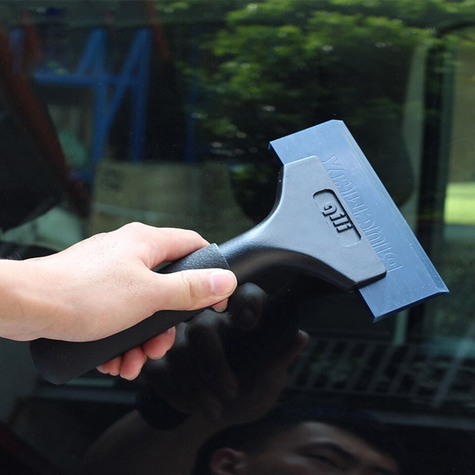 Imported Reinforced Plastic Pro Power Squeegee Aluminum long handle dichotomanthes scraper with Blue Max Rubber blades QH-02T