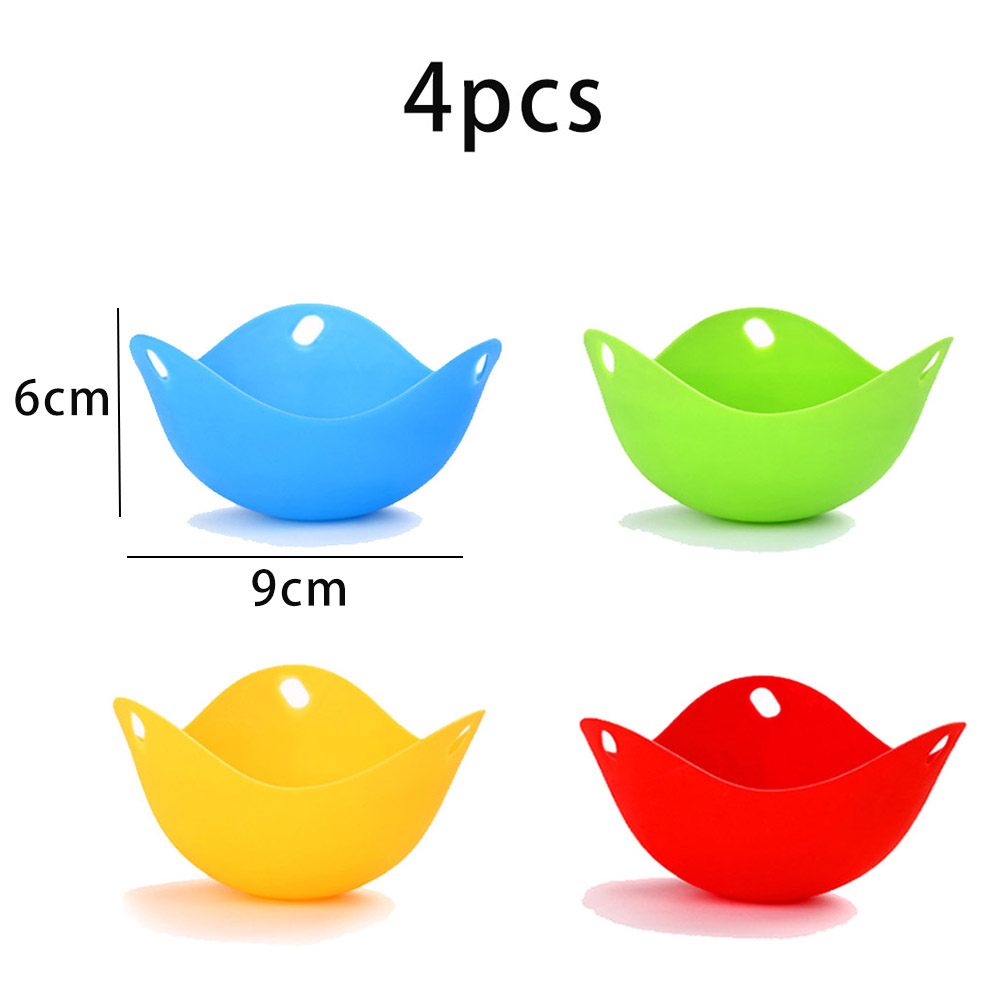 Keukenaccessoires 4 Stks/partij Siliconen Eierpoacher Ketelbekers Met Standontwerpen Bestand Tegen Hoge Temperatuur Thuis Gadgets: Default Title