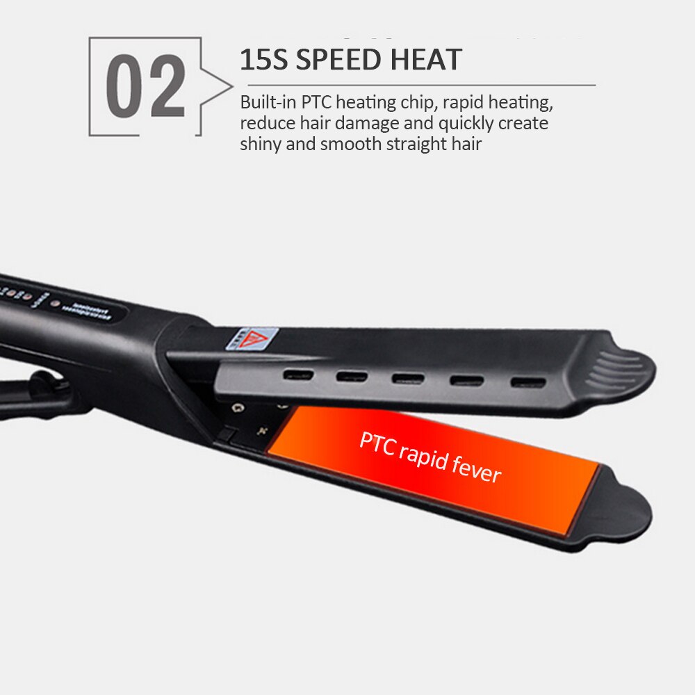 Straightening Irons Fast Warm-up Thermal Performance Hair Straightener Curler Hair Flat 2 In 1 Dry Wet Curling Iron Hair Styling