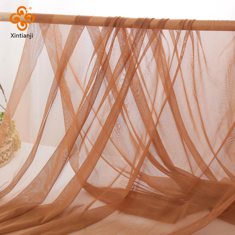 Tela de malla suave elástica de 4 vías, 45x150cm, color carne, por media yarda, para coser ropa, respaldo, vestido, ropa de fondo, tul