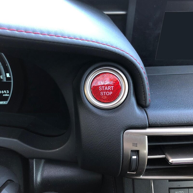 Carbon Fiber Car Startknop Sticker Voor Lexus