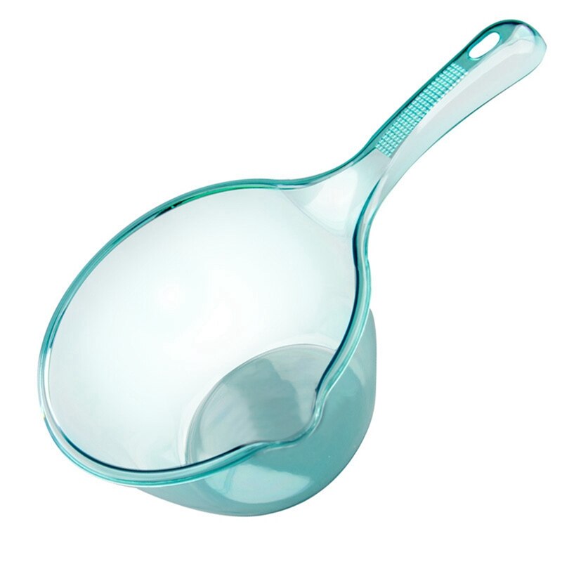 Household Transparent Kitchen Water Scoop Thickened Plastic Water Scoop Bath Scoop Drift Ladle Long Handle Child Shampoo Spoon.: GR