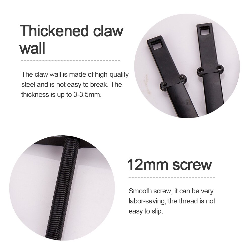 Black Plated Forged Dual-jaw Durable Gear Puller Solid Bearing Pulling Remover Forging Heavy Duty Automotive Machine Tool Kit