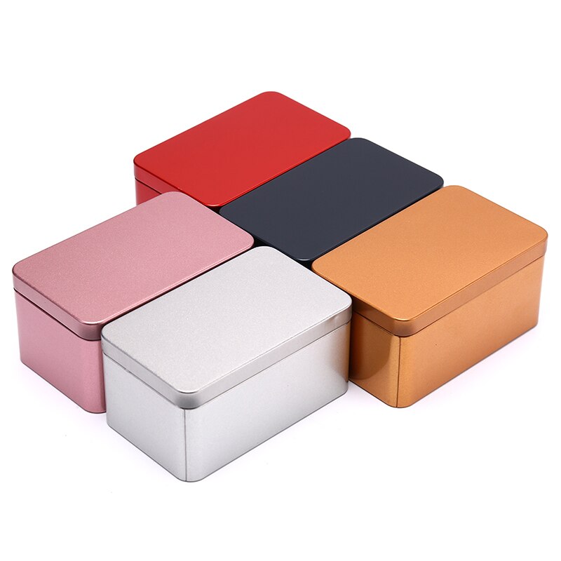 Tin Box Metal Tin Jars Iron Tea Box Cookies Case Small Things Storage Boxes Bins Biscuit Container Candy Chocolate Organizer